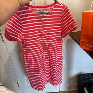 Pink and White Striped Dress